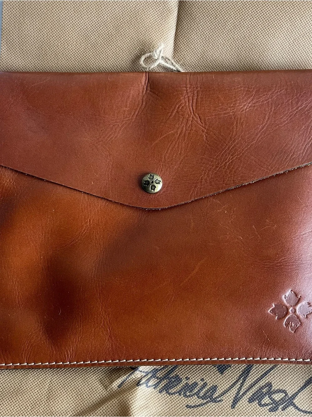 Patricia Nash Heritage Midi Tech Portfolio For iPad Pouch Sleeve Tan Brown READ